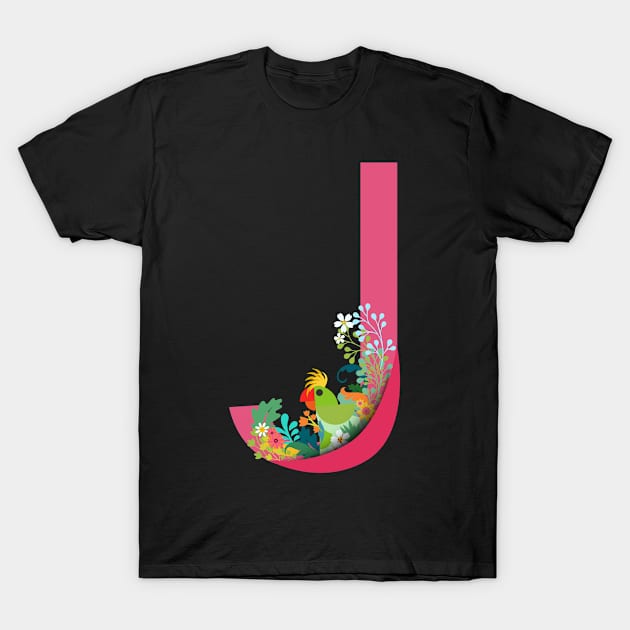 Tropical alphabet J T-Shirt by Susana